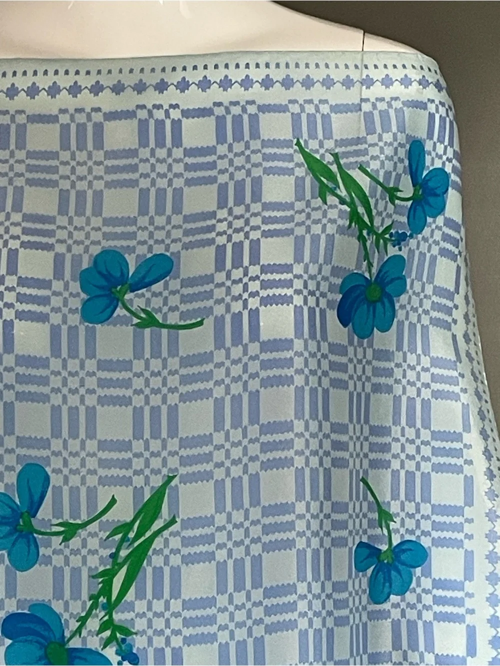 Vintage Adolfo Silk Scarf Delightful Florals 22 In Mint Condition
